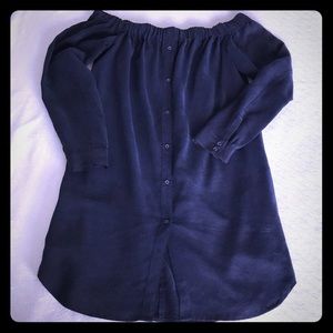 H&M Blue Button Down Dress Sz4